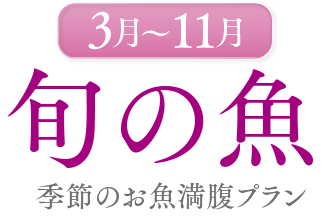 3月〜11月　旬の魚　季節のお魚満腹プラン